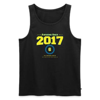 Awesome 2017 Shirt for Men Women 6 Year Old 6th - Men's Premium Organic Tank Top - black - Front - Michal (187cm)