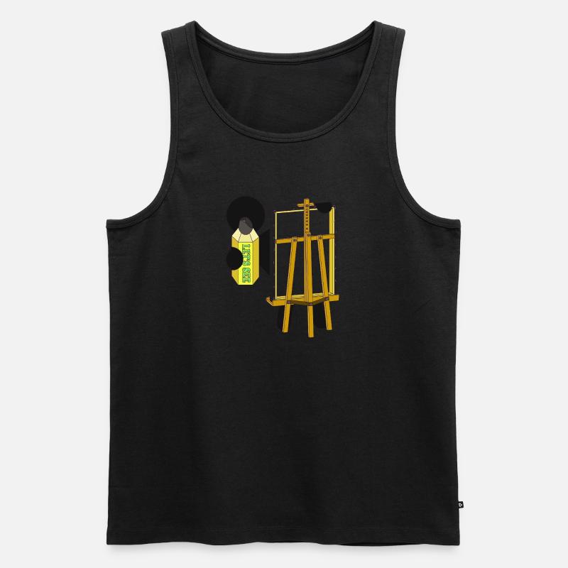 MAL SEHEN - Männer Premium Bio Tank Top - Schwarz