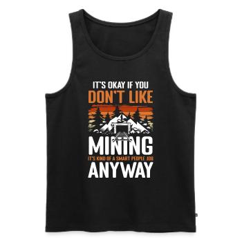 Coal Shovel Miner Treasures - Men's Premium Organic Tank Top - black - Front - AI Model Male 178 light (178cm)