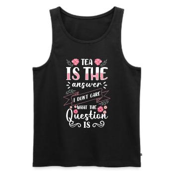 Tea Grandma Tea Lovers - Men's Premium Organic Tank Top - black - Front - Michal (187cm)