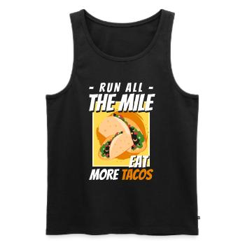Taco Food Latino Burrito - Men's Premium Organic Tank Top - black - Front - AI Model Male 178 light (178cm)