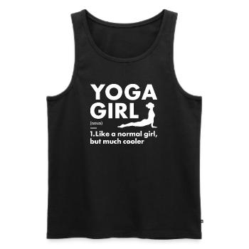 Yogi Girl Definition Yoga - Men's Premium Organic Tank Top - black - Front - Michal (187cm)