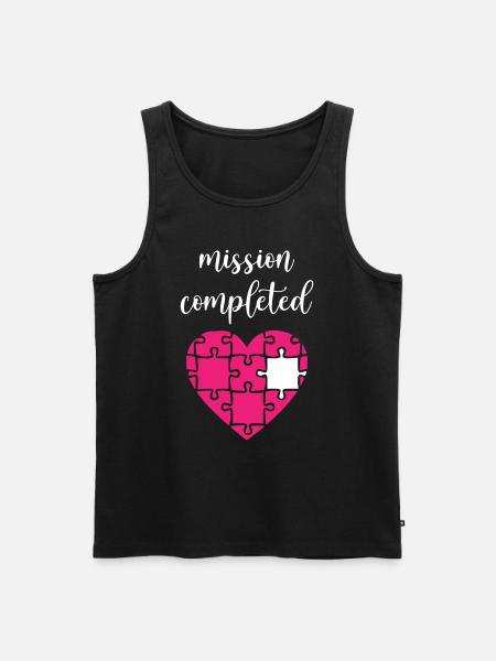 Mission Completed Puzzle - Men's Premium Organic Tank Top - black