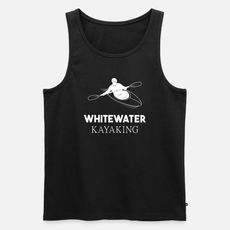 Whitewater Kayaking - Männer Premium Bio Tank Top - Schwarz