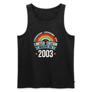 21st Birthday Legendary Awesome Made 2003 Vintage - Men's Premium Organic Tank Top - black - Front - Michal (187cm)