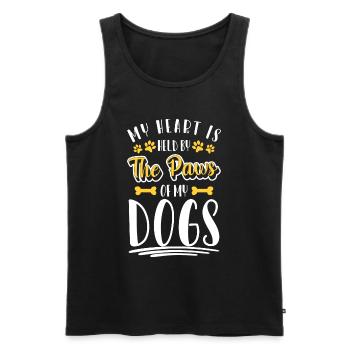 Propriétaire De Chien Patte Maîtresse Pet - Débardeur bio Premium Homme - noir - Devant - Michal (187cm)