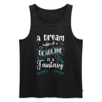 Fantaisie, Rêves, Créatures Mythiques, Baguette - Débardeur bio Premium Homme - noir - Devant - Michal (187cm)