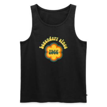 Legendary since 1966 Geburtstag Retro - Männer Premium Bio Tank Top - Schwarz - Vorne - Michal (187cm)