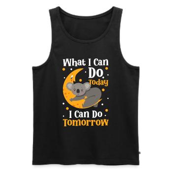Koala Bear Tree - Men's Premium Organic Tank Top - black - Front - AI Model Male 178 light (178cm)