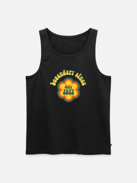 Legendary since July 1977 Geburtstag Retro - Männer Premium Bio Tank Top - Schwarz