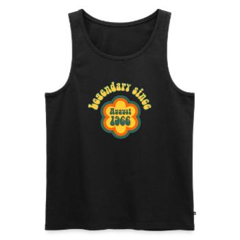 Legendary since 1966 August Geburtstag Retro - Männer Premium Bio Tank Top - Schwarz - Vorne - Michal (187cm)