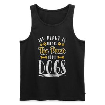 Propriétaire de chien Meilleur ami Propriétaire de chien - Débardeur bio Premium Homme - noir - Devant - Michal (187cm)