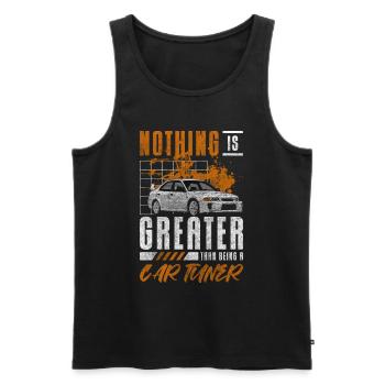 Tuning motorsport garage - Männer Premium Bio Tank Top - Schwarz - Vorne - AI Model Male 178 light (178cm)