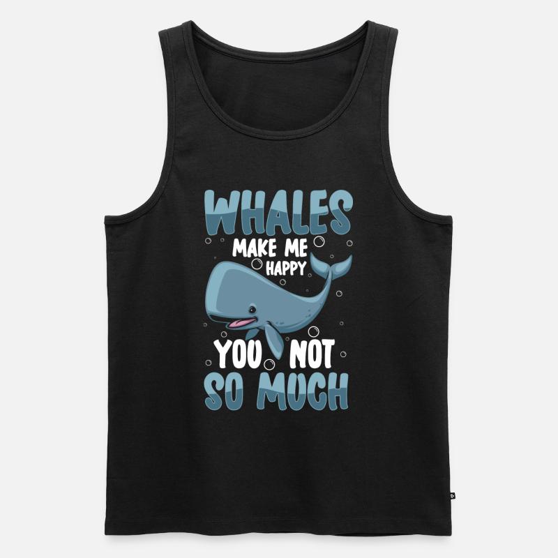 baleines poissons créatures marines - Débardeur bio Premium Homme - noir