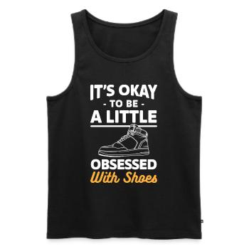Schuhsammler Schuhliebhaber Mode Paar - Männer Premium Bio Tank Top - Schwarz - Vorne - Michal (187cm)