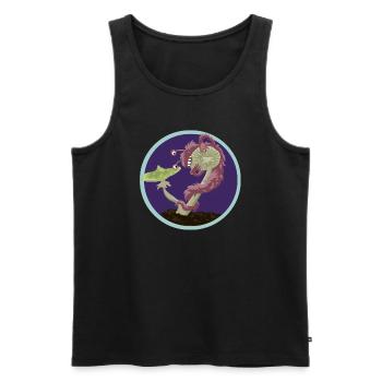Pilzmonster - Männer Premium Bio Tank Top - Schwarz - Vorne - Michal (187cm)