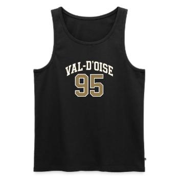 Val-d'Oise 95 - Débardeur bio Premium Homme - noir - Devant - AI Model Male 178 light (178cm)