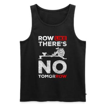 Rowing Machine Trainer Hardcore - Men's Premium Organic Tank Top - black - Front - AI Model Male 178 light (178cm)