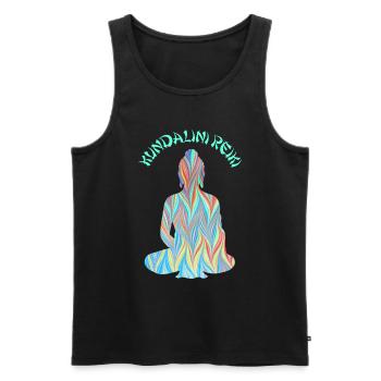 kundalini reiki with buddha e 70 - Men's Premium Organic Tank Top - black - Front - AI Model Male 178 light (178cm)