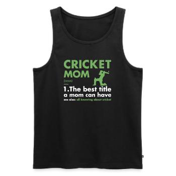 Sport Mom Definition Cricket - Männer Premium Bio Tank Top - Schwarz - Vorne - Michal (187cm)