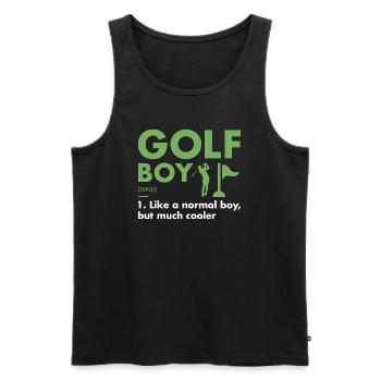 Sport Boy Definition Golf - Men's Premium Organic Tank Top - black - Front - Michal (187cm)
