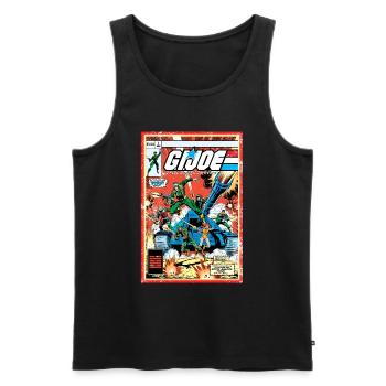 G.I. Joe Comic Book Cover Of The First Issue - Men's Premium Organic Tank Top - black - Front - AI Model Male 178 light (178cm)