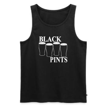 Black Pints - Männer Premium Bio Tank Top - Schwarz - Vorne - AI Model Male 178 light (178cm)
