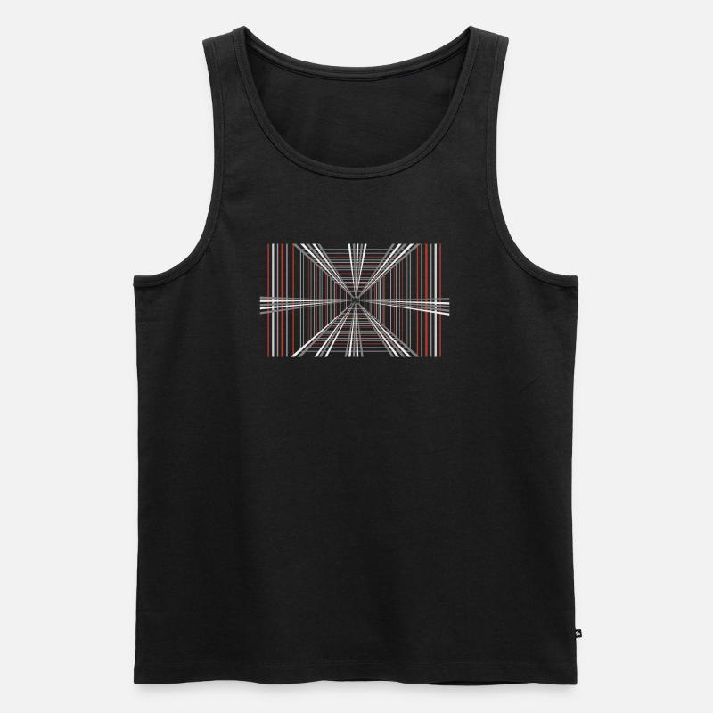Just Plaid - Männer Premium Bio Tank Top - Schwarz