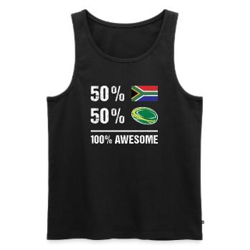 50% Afrique du Sud 100% Super Afrique du Sud Rugby - Débardeur bio Premium Homme - noir - Devant - Michal (187cm)