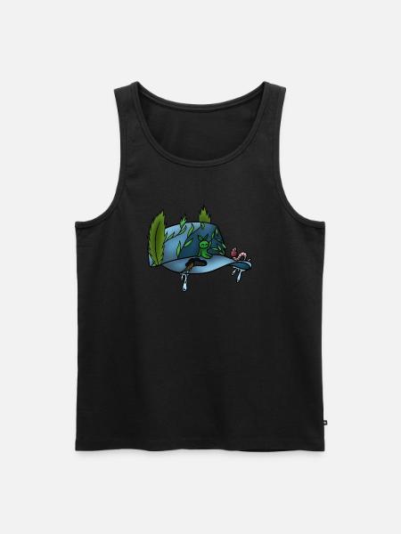 The push cap! By Pousse2Bamboo ! - Men's Premium Organic Tank Top - black