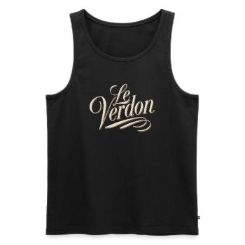 Le Verdon - Débardeur bio Premium Homme - noir - Devant - Michal (187cm)