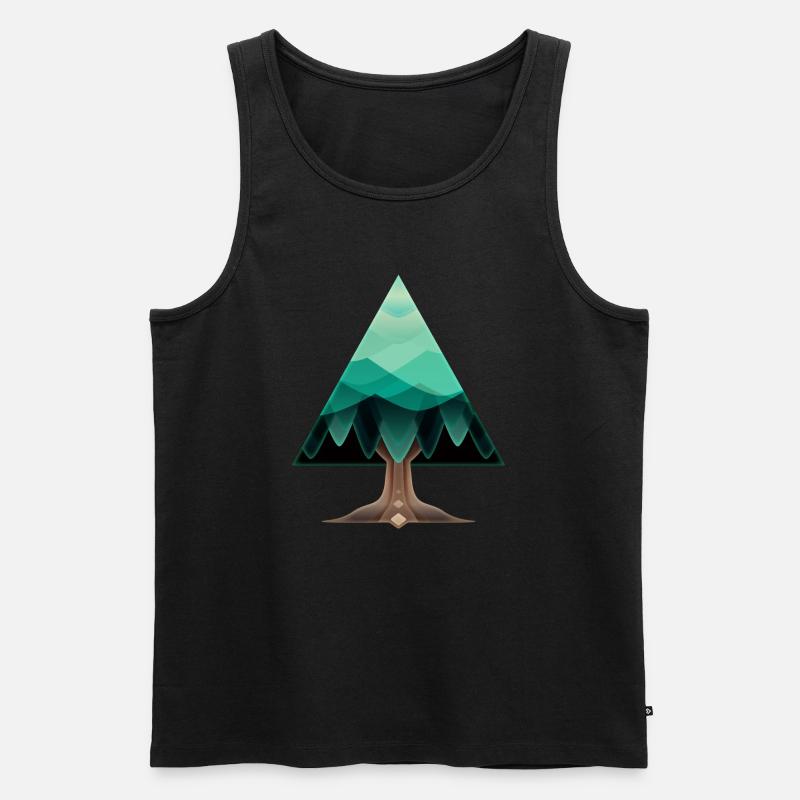 The triangular tree - Men's Premium Organic Tank Top - black