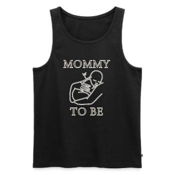 Mommy To Be Silhouette Design - Männer Premium Bio Tank Top - Schwarz - Vorne - AI Model Male 178 light (178cm)