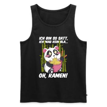 Ramen Panda Kawaii Nudeln Japanische Ramen Panda - Männer Premium Bio Tank Top - Schwarz - Vorne - Michal (187cm)