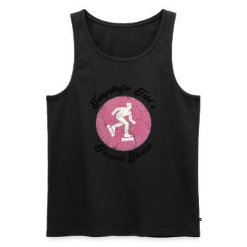 Tempelhofer Feld Skater Rollschuh - Männer Premium Bio Tank Top - Schwarz - Vorne - AI Model Male 178 light (178cm)