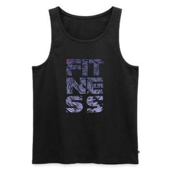 FITNESS storm II - Männer Premium Bio Tank Top - Schwarz - Vorne - Michal (187cm)