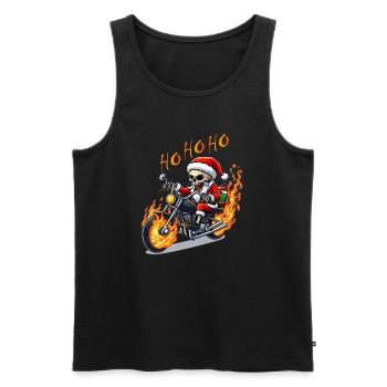 Evil Skeleton Santa - Men's Premium Organic Tank Top - black - Front - AI Model Male 178 light (178cm)