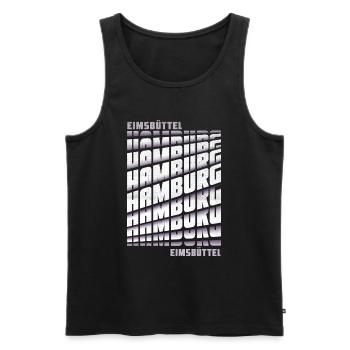 Hamburg Eimsbüttel - Männer Premium Bio Tank Top - Schwarz - Vorne - Michal (187cm)