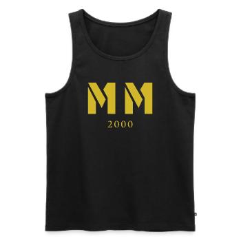 Römische Zahl Geburtsjahr Made in 2000 - Männer Premium Bio Tank Top - Schwarz - Vorne - AI Model Male 178 light (178cm)