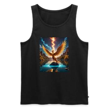 Chic - Men's Premium Organic Tank Top - black - Front - AI Model Male 178 light (178cm)