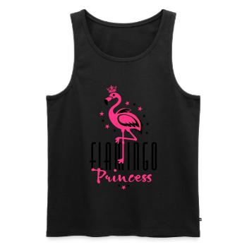 17 Flamingo Princess Crown Margarita Art - Débardeur bio Premium Homme - noir - Devant - AI Model Male 178 light (178cm)