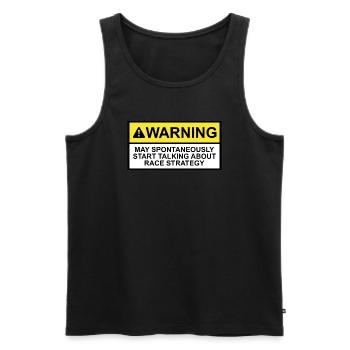 Grand Prix Lustige Rennstrategie Warnung Design - Männer Premium Bio Tank Top - Schwarz - Vorne - AI Model Male 178 light (178cm)