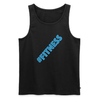 Fitness | Bodybuilding, Gym, Protein, Training - Männer Premium Bio Tank Top - Schwarz - Vorne - Michal (187cm)