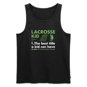 Sport Kid Definition Lacrosse - Männer Premium Bio Tank Top - Schwarz - Vorne - Michal (187cm)