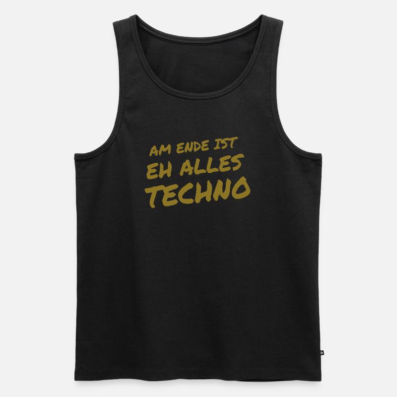 Techno - Feeling - Männer Premium Bio Tank Top - Schwarz
