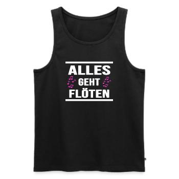 flöte musik klarinette "alles geht flöten" - Männer Premium Bio Tank Top - Schwarz - Vorne - Michal (187cm)