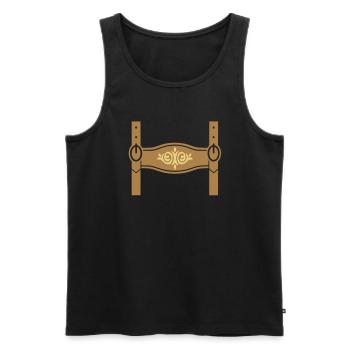 Leather Pants, Baby - Men's Premium Organic Tank Top - black - Front - AI Model Male 178 light (178cm)