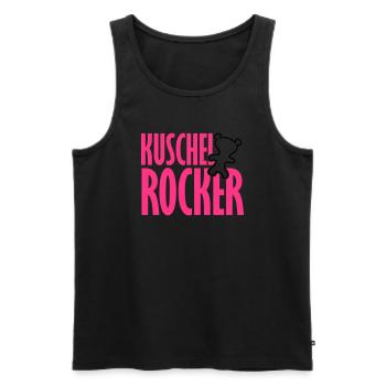 Kuschelrocker - Men's Premium Organic Tank Top - black - Front - AI Model Male 178 light (178cm)