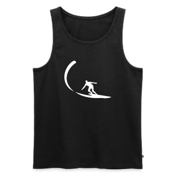 Surfing Surfboard Surfer Geschenksidee - Männer Premium Bio Tank Top - Schwarz - Vorne - AI Model Male 178 light (178cm)