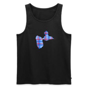Guadeloupe - Men's Premium Organic Tank Top - black - Front - AI Model Male 178 light (178cm)